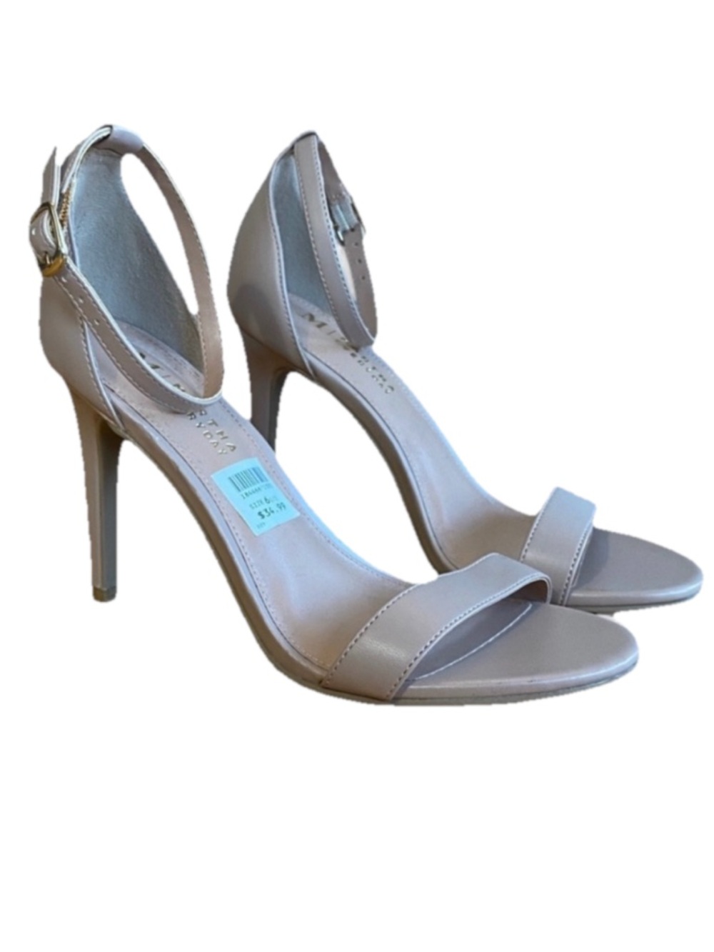 Martha Everyday Women’s Open Toe Ankle Strap Heels Tan Nude Size 6.5